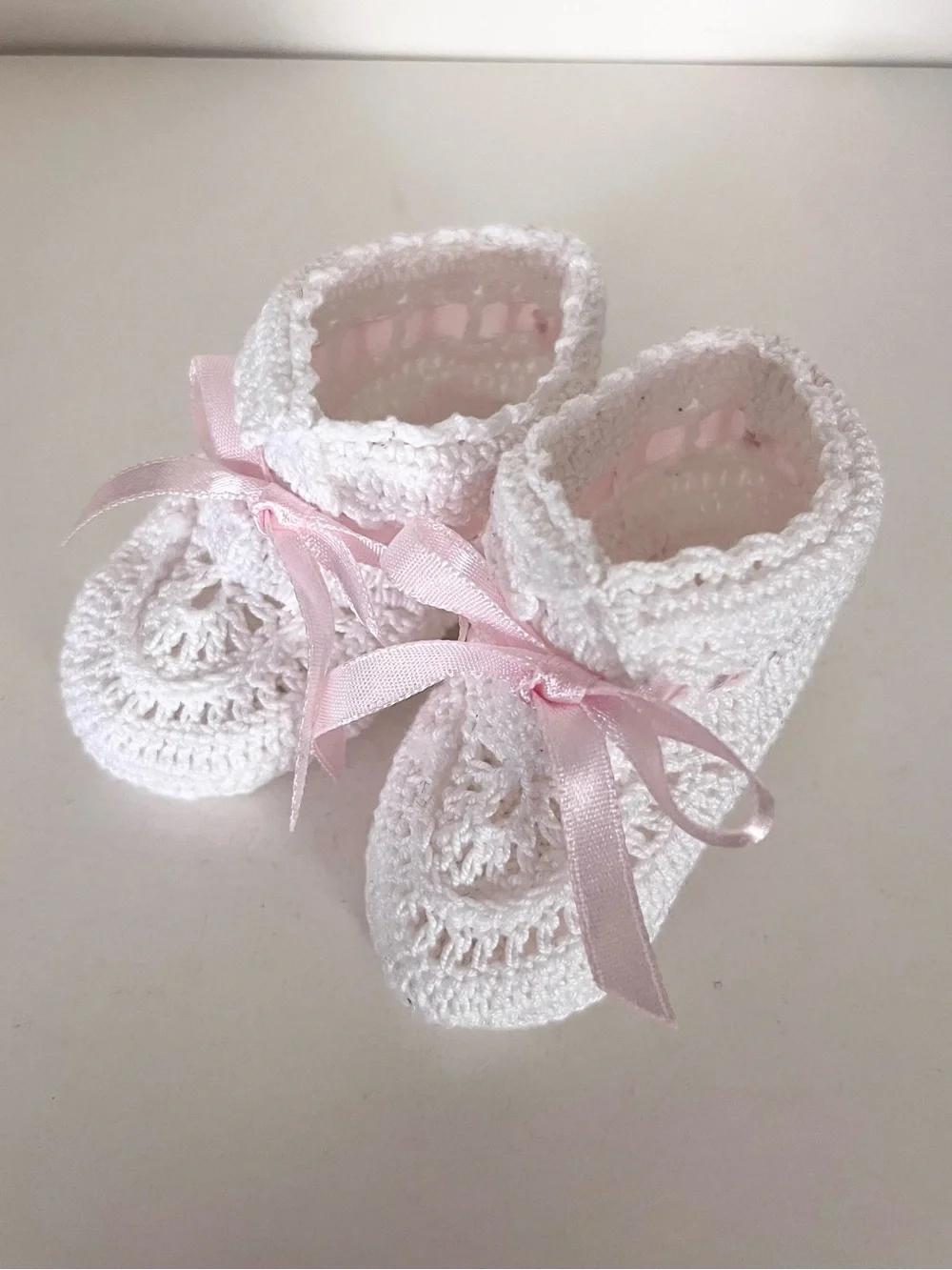 Vintage Crochet baby booties.